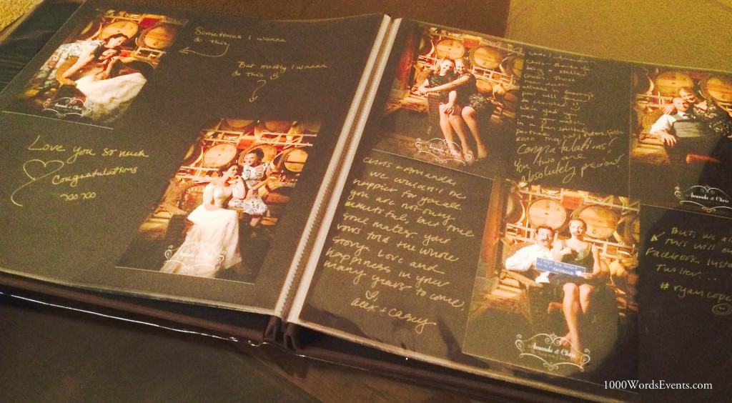 Photo guest book at a wedding custom photo set